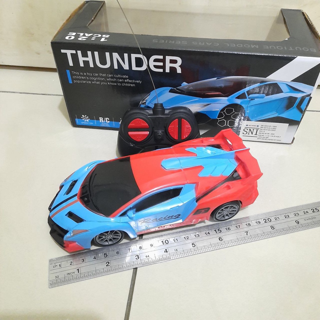 Mobil Remote Control Sport Car Racing balap Sedan Vehicle Thunder Police car Terbaru  | Mainan Anak Laki Laki