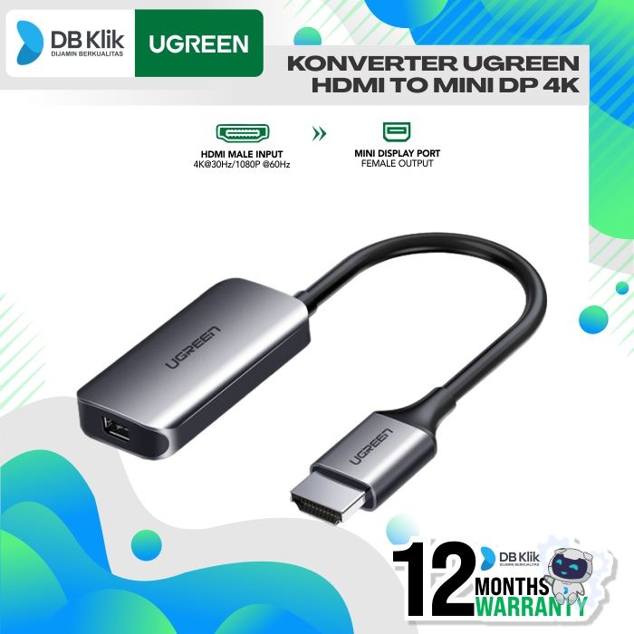 Konverter UGreen HDMI to Mini DP 4K (60352) - UGreen 60352