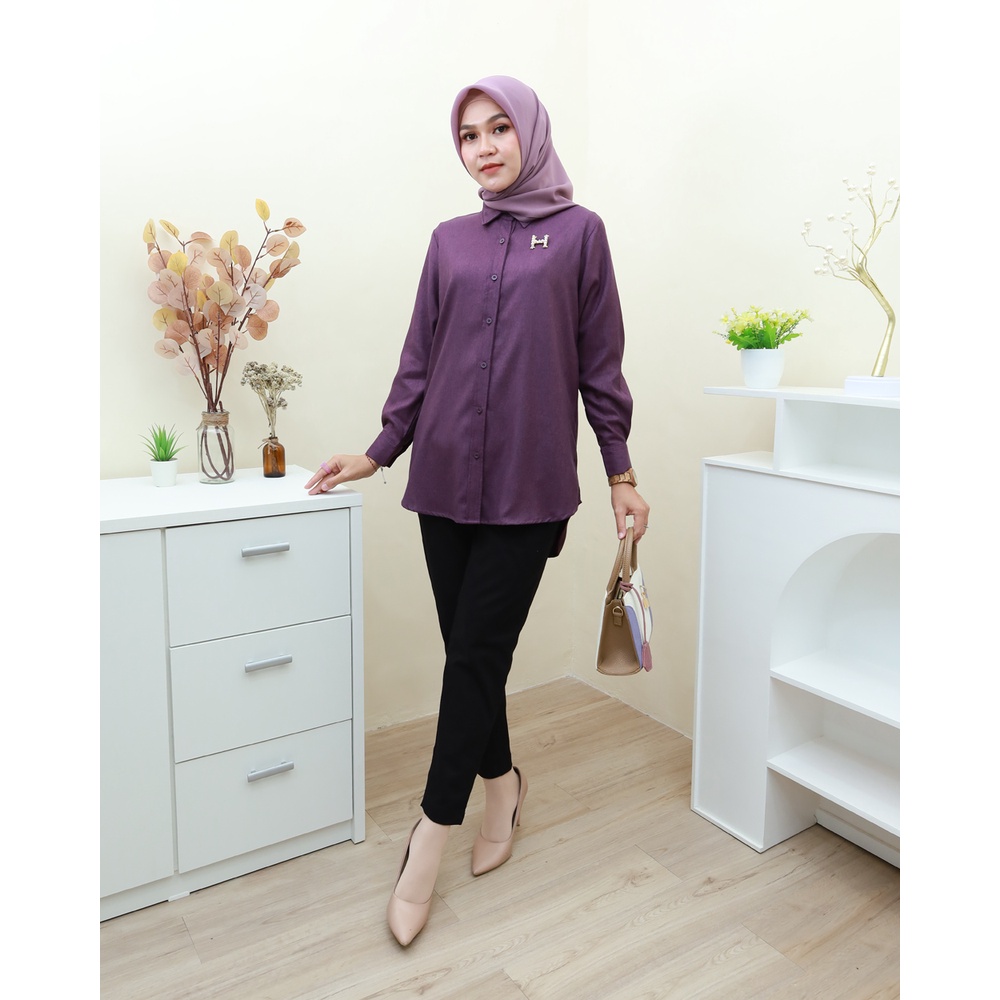 SISKA Shirt - Kemeja Kerja Wanita Terbaru by Hijab Mamah icis