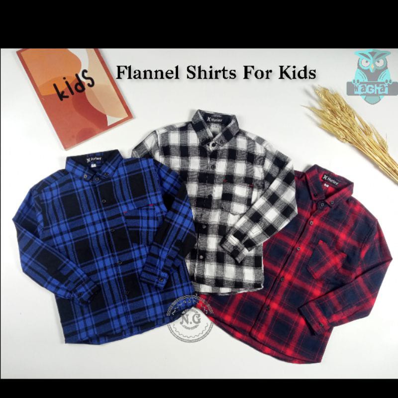 flanel anak import 1-12 tahun terbaru 2023