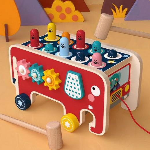 Mainan Edukasi Mobilan Gajah Pukul Tikus Yelvitah