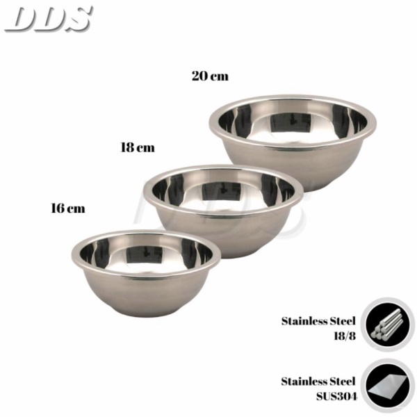 

Promo Korean Bowl Shuma Stainless SUS 304 Mangkok Stainless Steel 16-20 cm - 16 cm Berkualitas