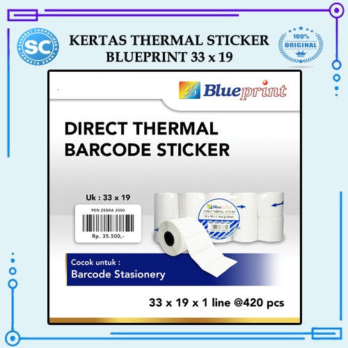 

Kertas Thermal Sticker Blueprint 33 x 19 x 1 line