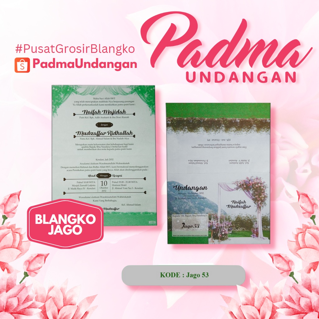 Blangko Undangan Jago 53 | PadmaUndangan