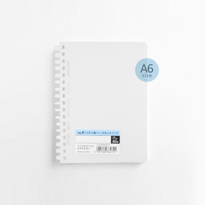 

Terlaris Nbook Kokuyo Soft Ring A6 Dot Grid 80-Sheets Mini Notebook Clear Cover