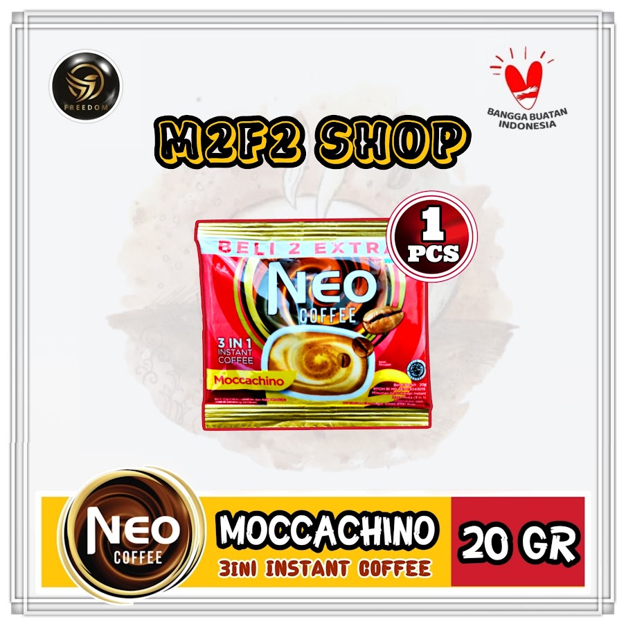 

Kopi Neo Coffee Moccachino 3in1 Sachet | GT - 20 gr (Kemasan Satuan)