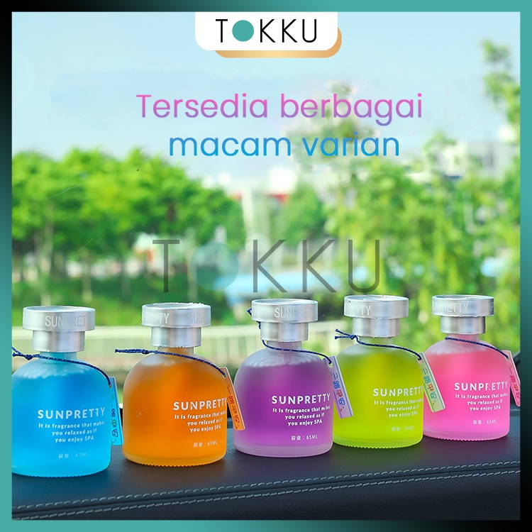 TOKKU Parfum Mobil Cair Pengharum Mobil / Ruangan / Universal 65ML Botol Kaca Unik Awet Segar Model Terbaru