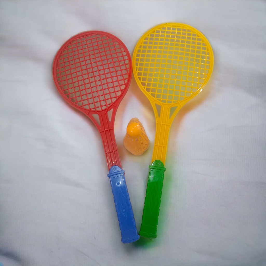 Mainan Raket Badminton Plastik Anak / 2 Raket 1 Bola