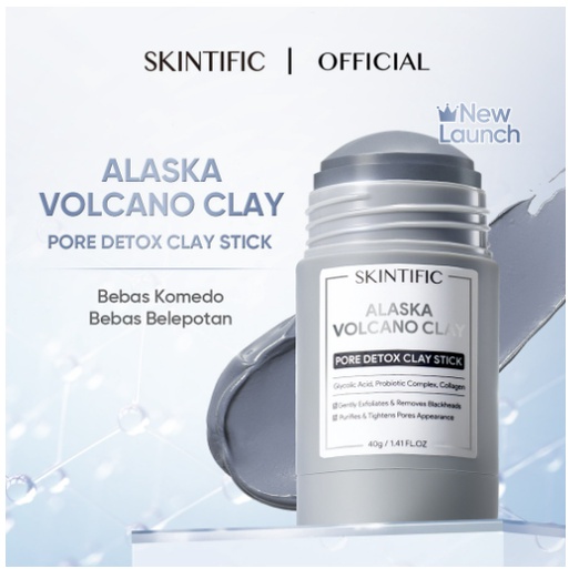 SKINTIFIC Alaska Volcano Pore Detox Clay Stick 40g