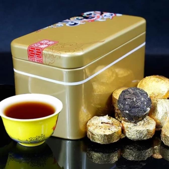 

200g Chinese Pu'er Cha Mature Chinese Tea Teh Pu Erh Kemasan Kaleng