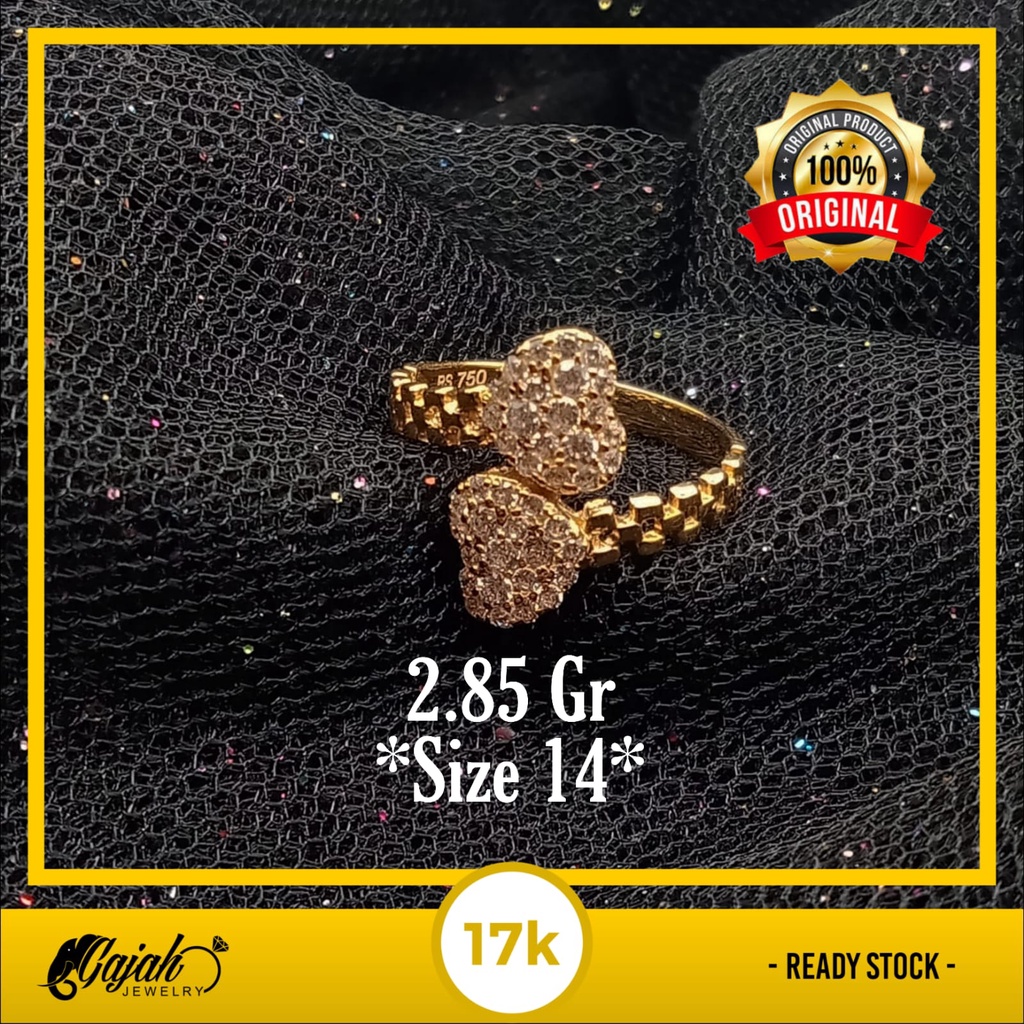 Cincin Emas 17K - 2.85 Gr Kadar 750 - 4461