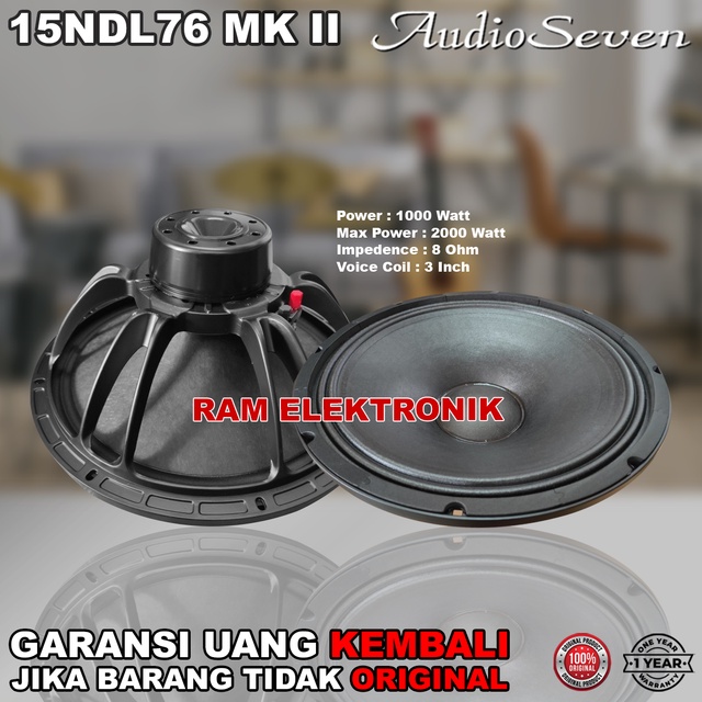 Komponen Speaker 15 Inch 15NDL76 / 15 NDL 76 Audio Seven Original