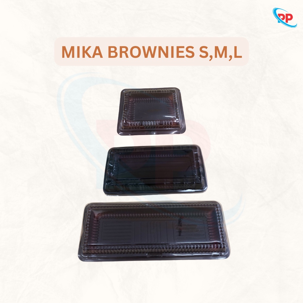Mika Brownies/Tempat Kue/ Mika Plastik Kue KECIL SEDANG BESAR