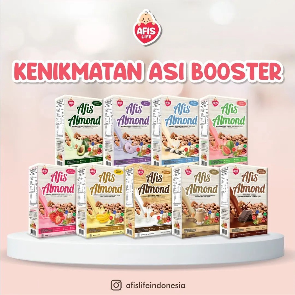 Afis Susu Almond 200gr ASI booster pelancar asi nutrisi ibu menyusui Makassar