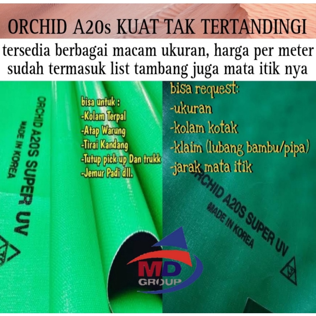 TERPAL TRUCK A20s ORCHID KUAT TAHAN PANAS DAN HUJAN ESTIMASI BERTAHUN TAHUN, BAHAN ORIGINAL PE TERPAULLIN ASLI