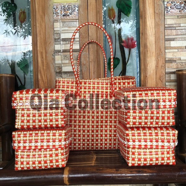 Tas set keben 4 harga promo/ set keben bali / canang sari / tas anyaman jali
