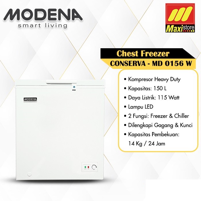 MODENA MD0156W Conserva Chest Freezer [150 L] - Garansi Resmi