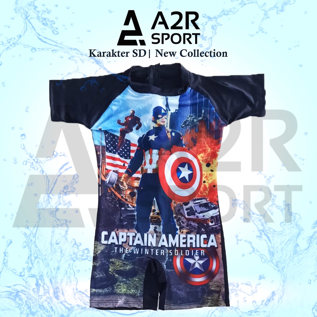 A2R Sport - Karakter Diving pendek SD Baju renang anak