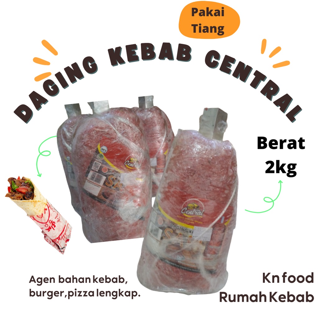 

Daging Kebab CENTRAL dengan tiang 2 Kg - Daging Kebab 2kg