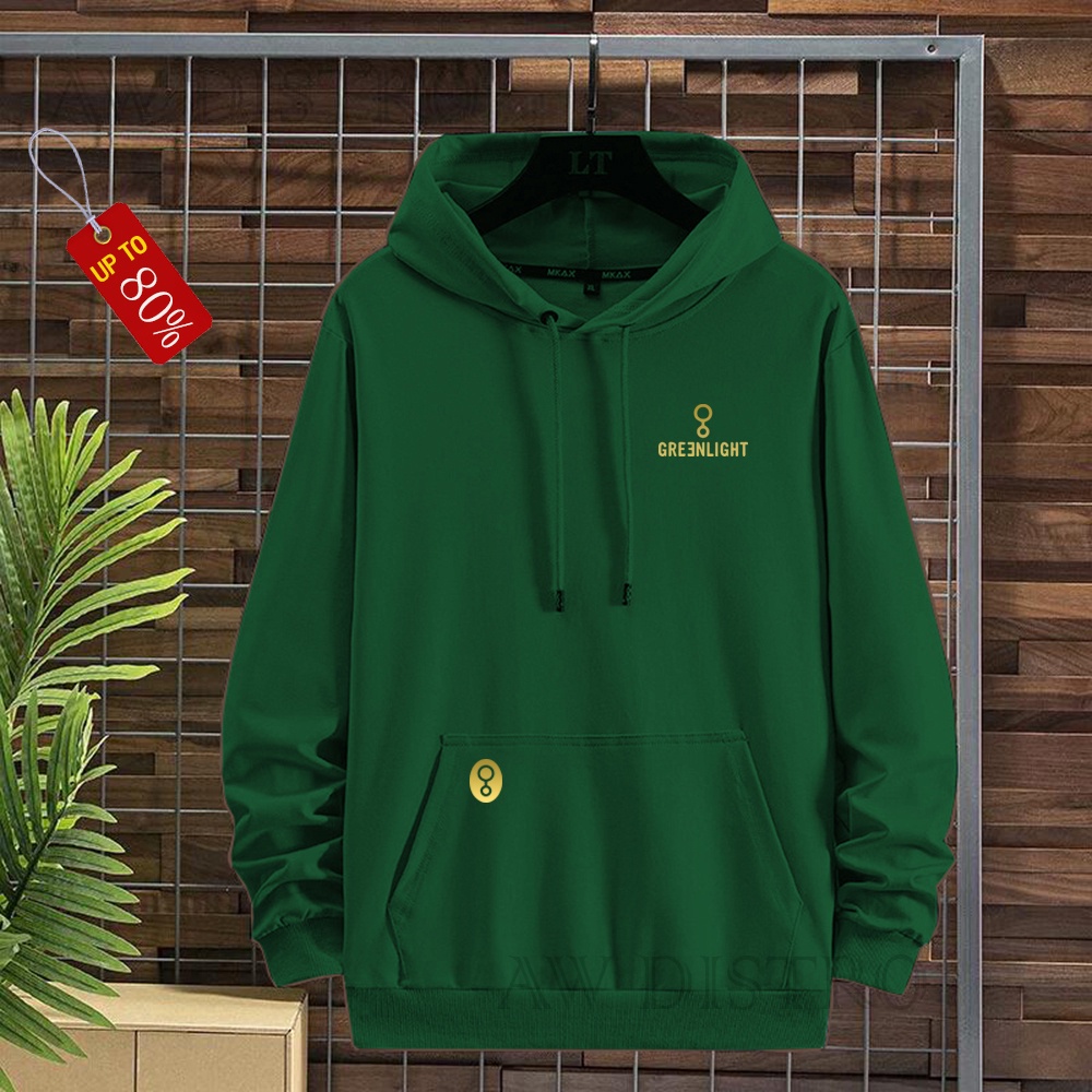 COD Promo Termurah Sweater Hoodie Modern A.B Green Text Gold  Premium Quality