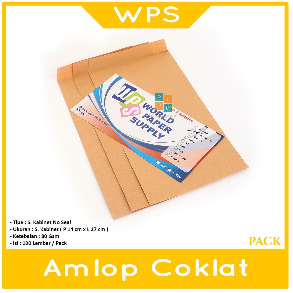 

10.10 BRANDS FESTIVAL WPS - Amplop Coklat Ukuran Super Cabinet ( 14 x27 cm ) No Seal - Pack