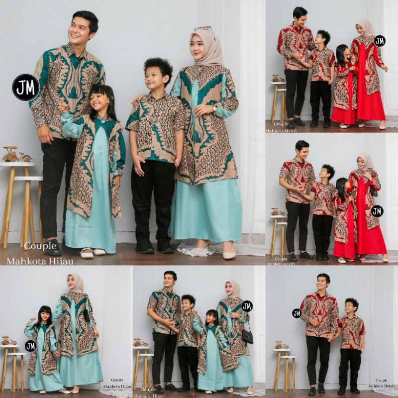 BATIK COUPLE KELUARGA TERBARU SARIMBIT LEBARAN COUPLE PASANGAN AYAH IBU ANAK SET FAMILY