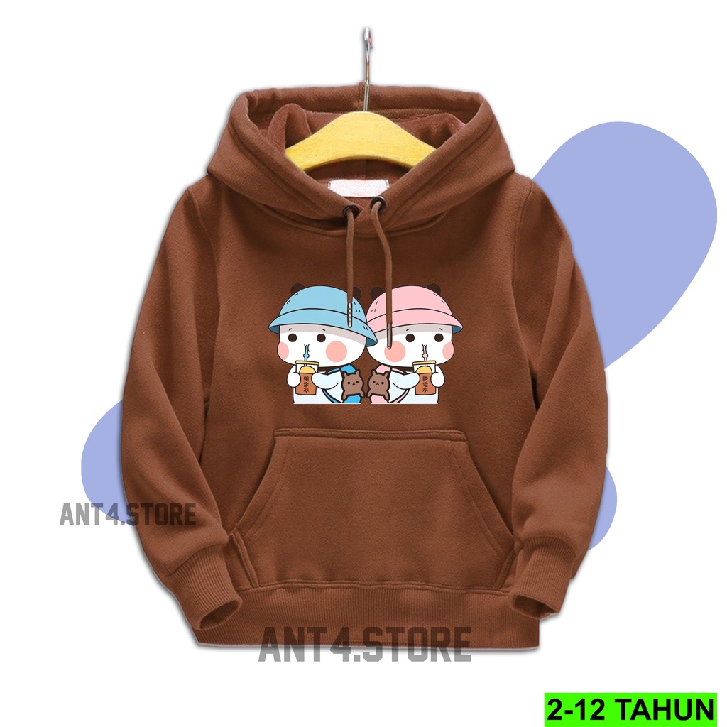 Hoodie PANDA BOBA Anak Perempuan Laki Laki  / Hodie BEST SELLER Anak Umur 2 - 12 Tahun / Jaket PANDA Anak / Sweater Distro Bisa Cod