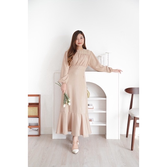 HYEJIN DRESS KOREAN LOOK STYLE / DRESS LEBARAN MURAH / DRESS KEKINIAN WANITA