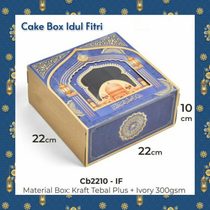 

Cake Box Idul Fitri Dus Kue Kotak Kue Lebaran Kemasan Packaging 074