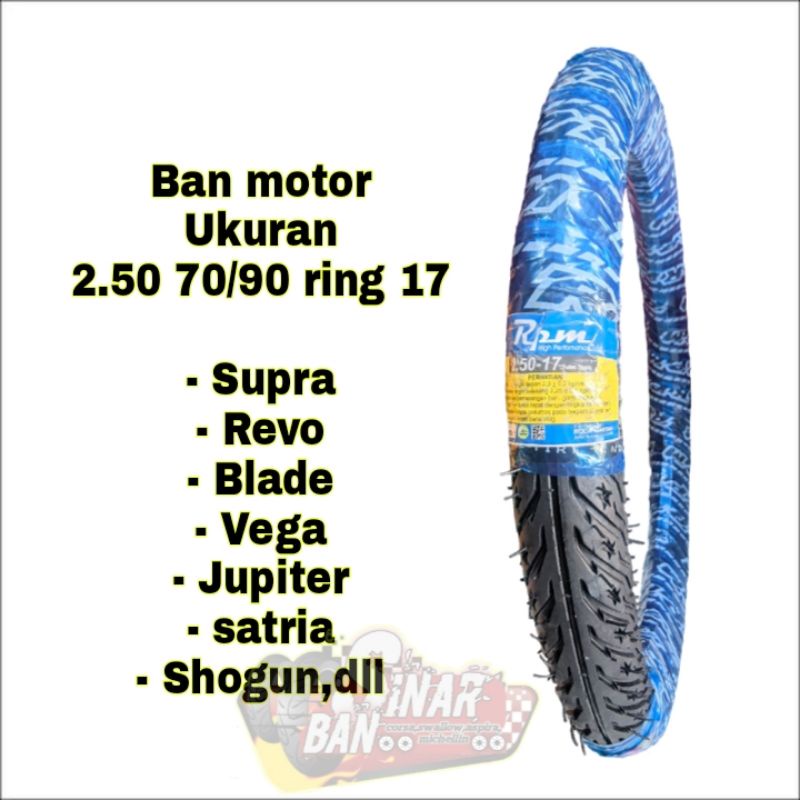 Ban luar motor bebek 250 ring 17 atau 70/90 non tubles