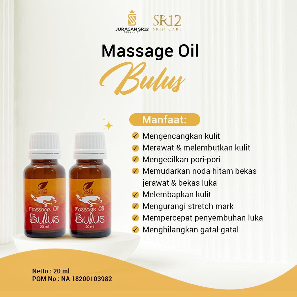 MINYAK BULUS ORIGINAL STRETCMARK PEMBESAR PAYUDARA BPOM AMPUH PERMANEN PELEMBAB WAJAH PRIA & WANITA 