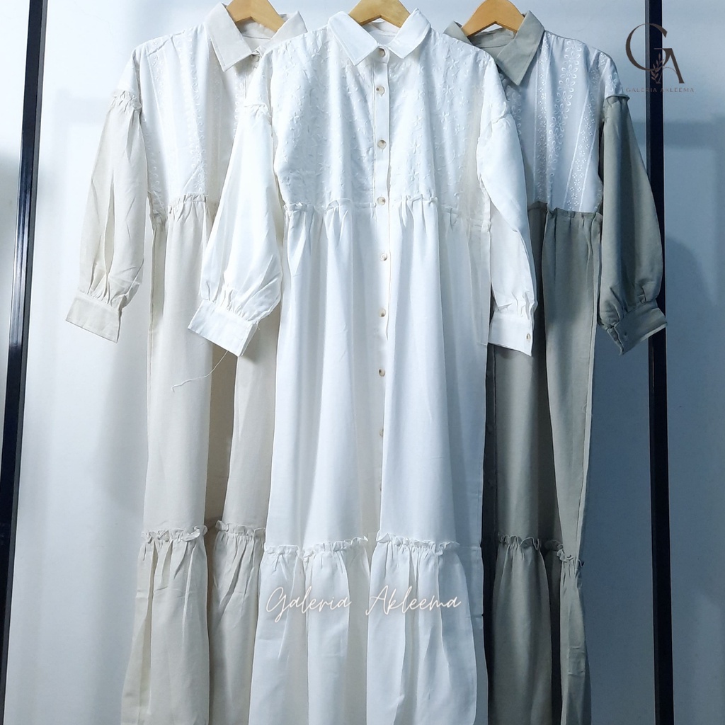 Dress Linen Brukat Akleema
