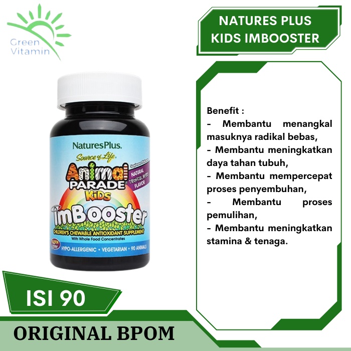 Nature's Plus Animal Parade Kids Imbooster 90 Tab Chew Immune Booster