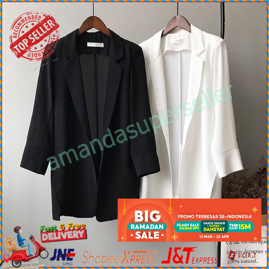 BLAZZER PANJANG WANITA MUSLIMAH KEKINIAN BLAZER MURAH Oversize Blazer l Blazer Muslim l Fashion