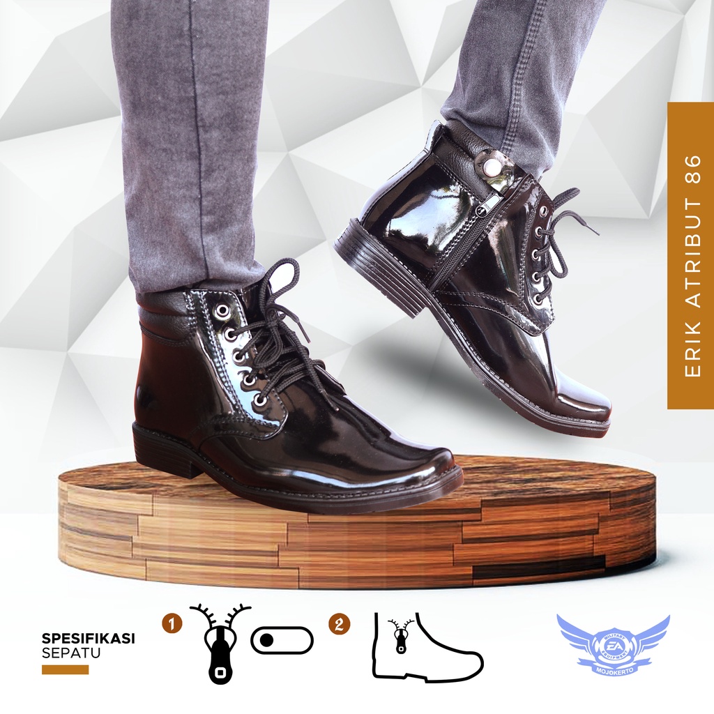 SEPATU PDH TNI POLRI SATPAMDAN RESLETING SAMPING