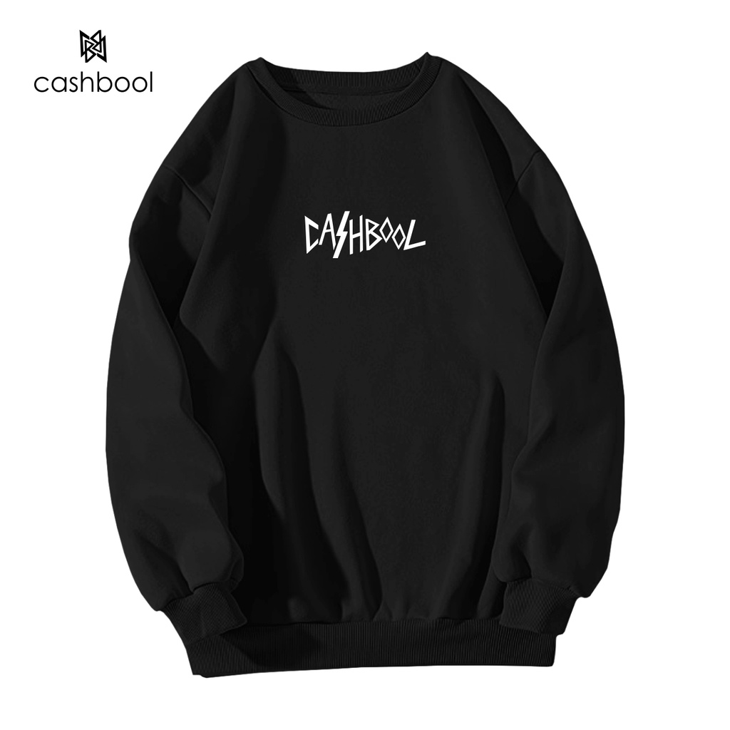 CASHBOOL Slayer Font Print Fleece Pullover Unisex Basic Crewneck Sweater  Vallina - XXL Oversized Plain Basic Sweater Crewneck Polos Premium Sweat Terry Outerwear Korean Style Remaja Wanita