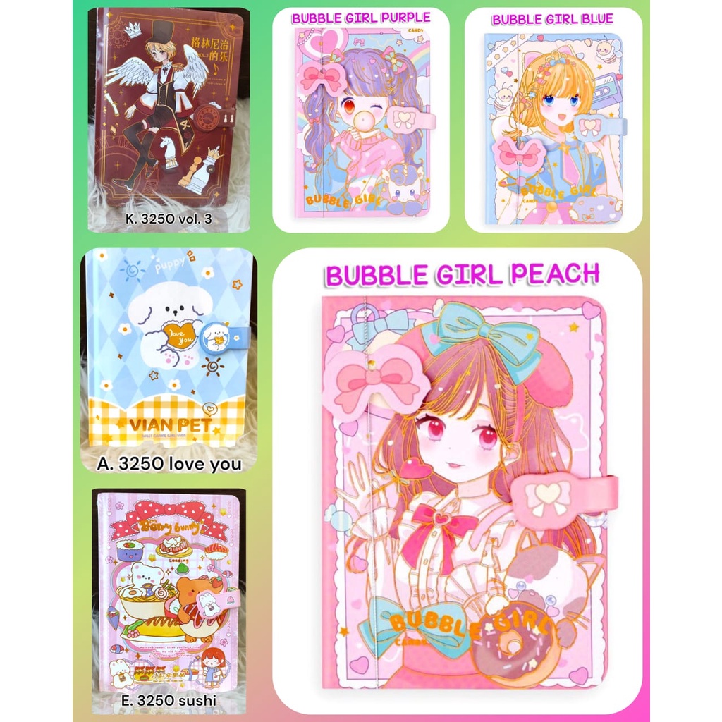 

GEMILANGWALLPAPER- BINDER NOTEBOOK LUCU | CARTOON DIARY | MINIBOOK | MEMO KECIL | BUKU MEMO LUCU | MEMO | JOURNALING BOOK | SCRAPBOOK MOTIF KARTUN ALA KOREA | BUKU CATATAN ANIME KARTUN | DIARY MAGNET HARDCOVER HANDBOOK | NOTEBOOK