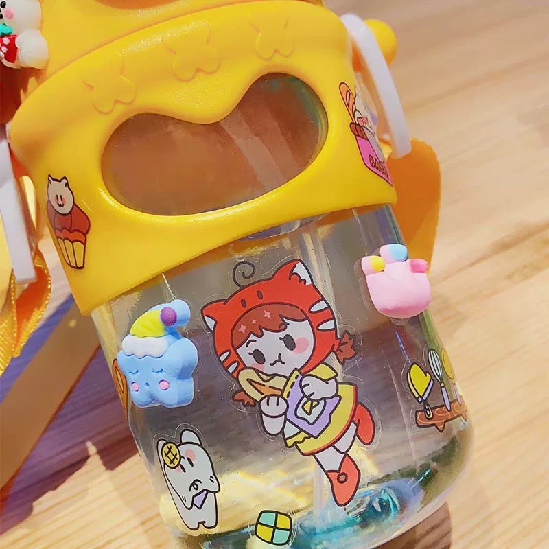 Botol Minum Anak Karakter 680ml Free Stiker 2d dan 3d Tempat Minum Kancing BPA FREE Tumbler Botol Air Minum Anak Karakter Tempat Minum Anak Lucu Drinking Bottle