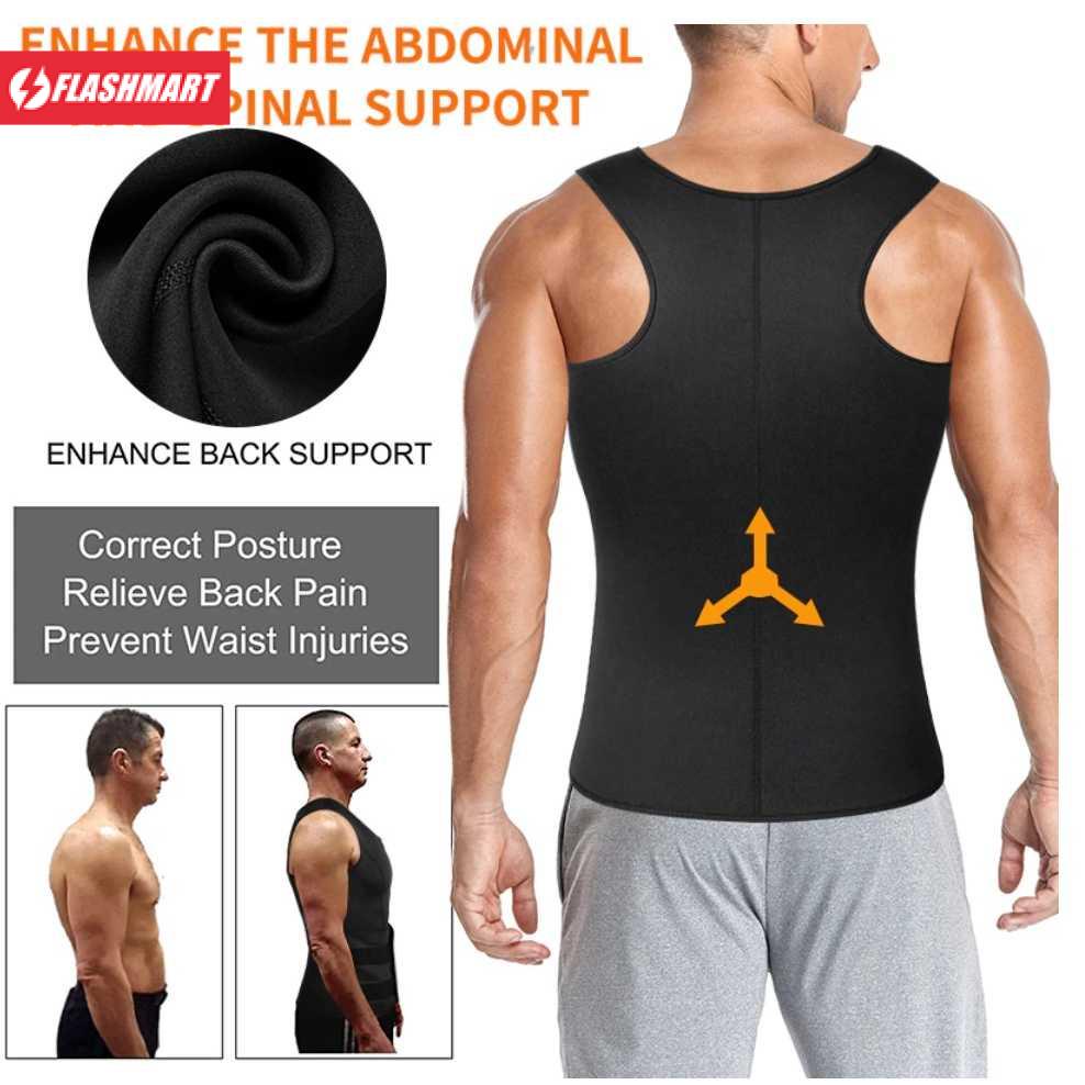 Flashmart Korset Pembentuk Badan Pria Shaper Corset Vest Single Velcro - MWL10