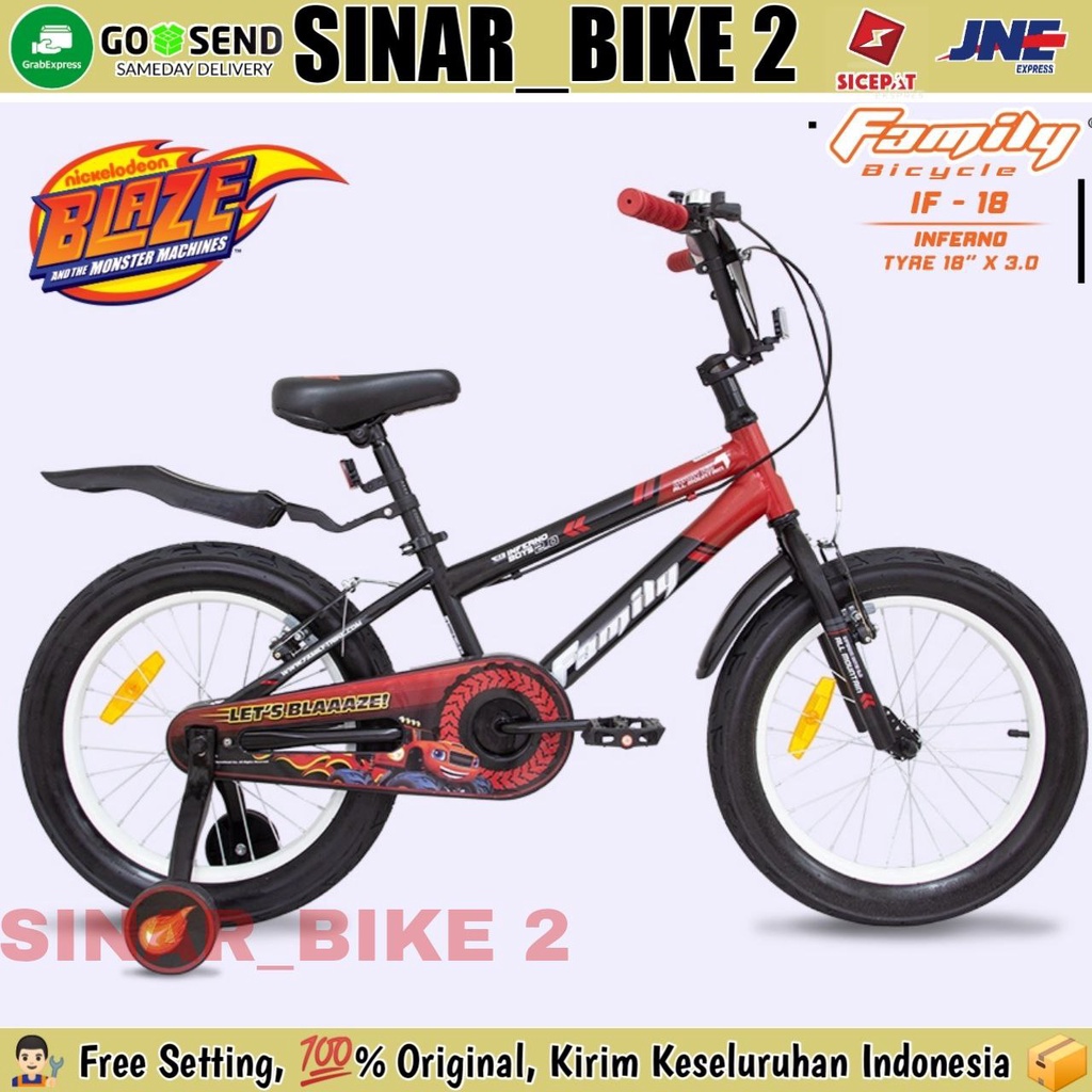 Sepeda Bmx Anak Laki Laki Ukuran 12 ,18 ,18 &amp; 20 Inch Family Inferno Boy Ban 3.0