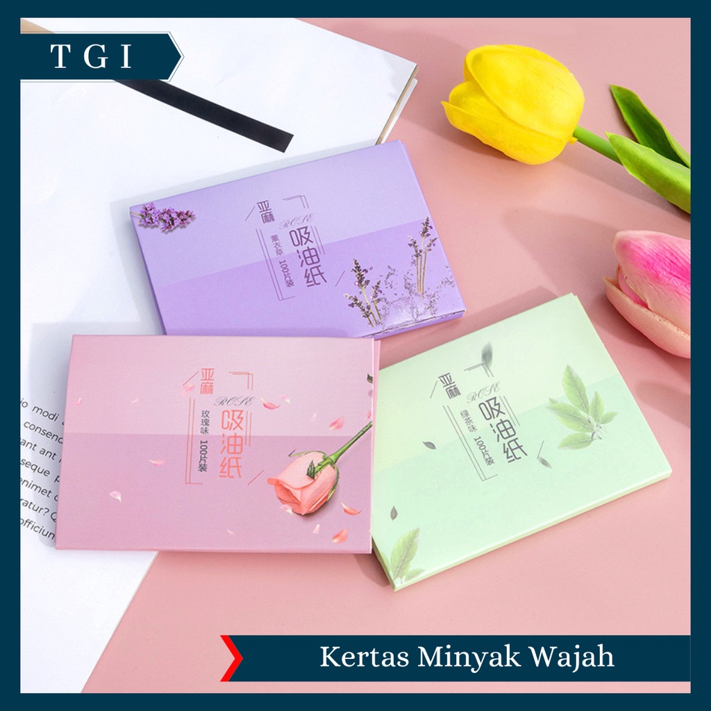 TGI - OIL CONTROL MENYERAP MINYAK MUKA / KERTAS MINYAK WAJAH  / KERTAS LINEN TISSUE PENYERAP MINYAK WAJAH 100 PCS