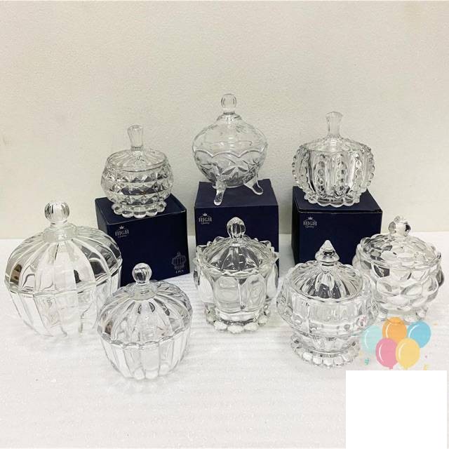 Toples Kue Kering / Toples Jajanan Lebaran Crystal Jar Glassware