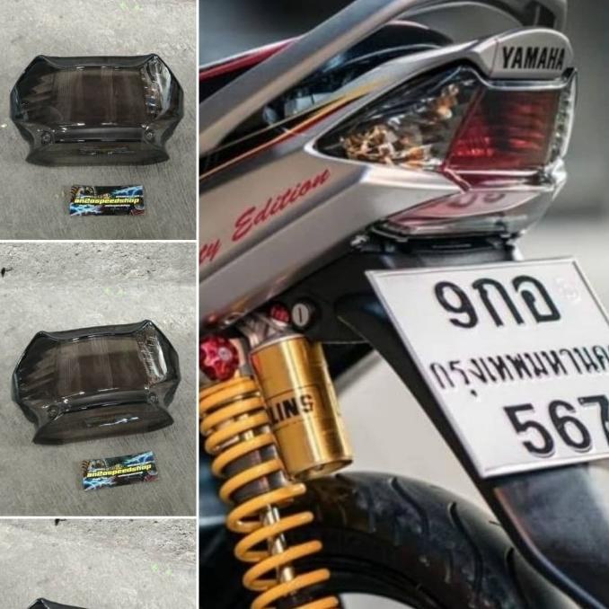 mika lampu belakang Mio sporty smoke hitam/Mio smile smoke black glass