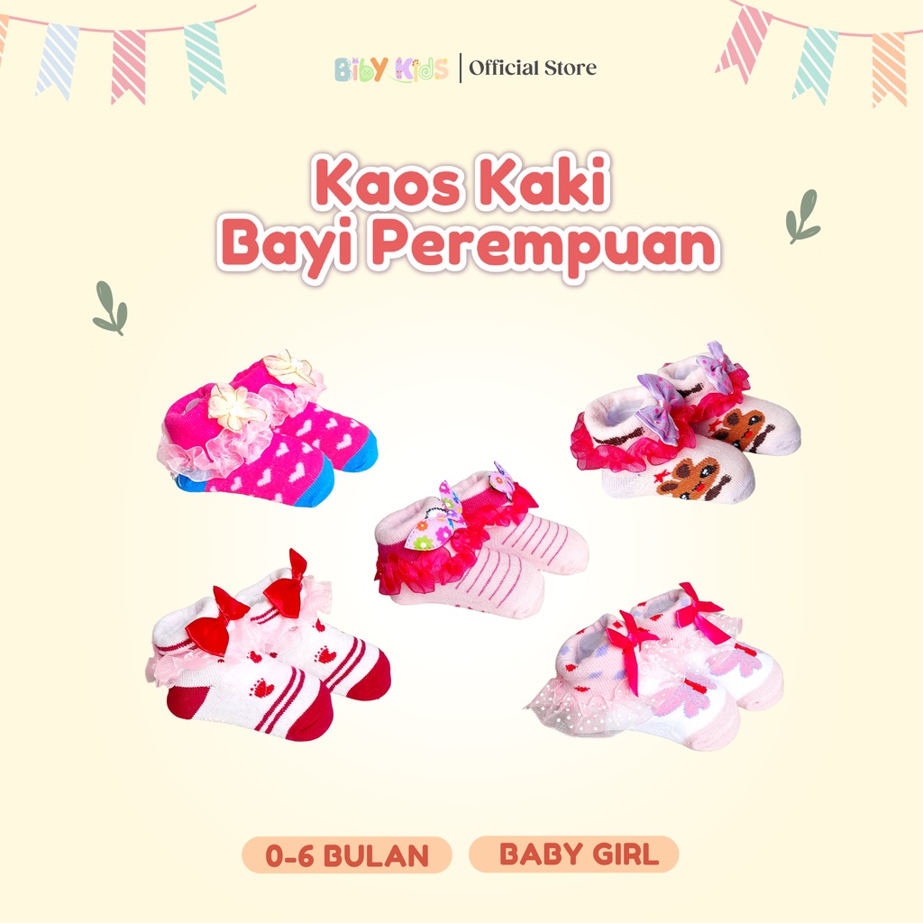 Kaos Kaki Bayi Perempuan Murah 0 6 Bulan Motif Lucu Shoes Baby Girl Import Kaos Kaki Newborn Baru Lahir