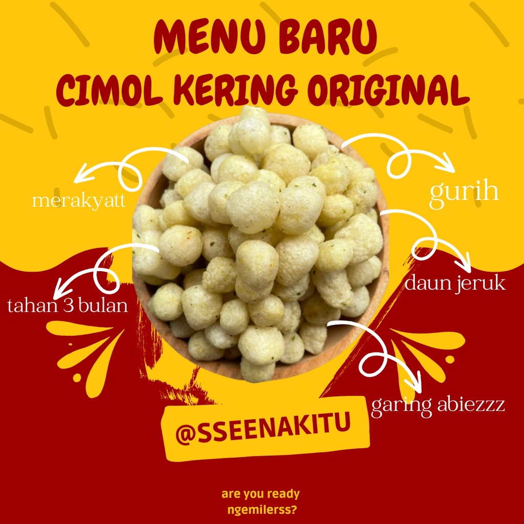 

Cimol Kering Original Daun Jeruk Termurah