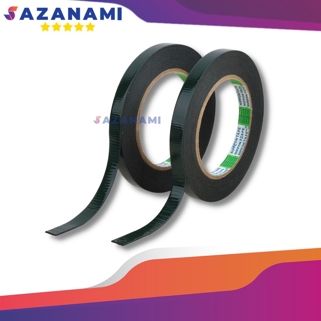 

Nippon Double Tape Foam 12mm x 5m busa Hitam