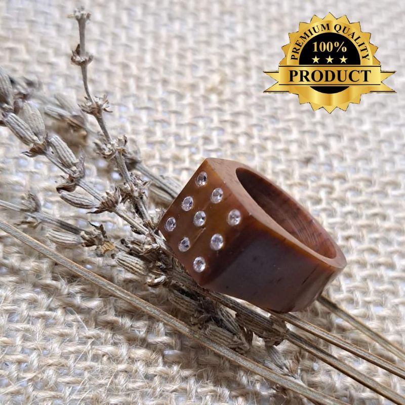 cincin Kayu Kokka Asli Permata Zirkon