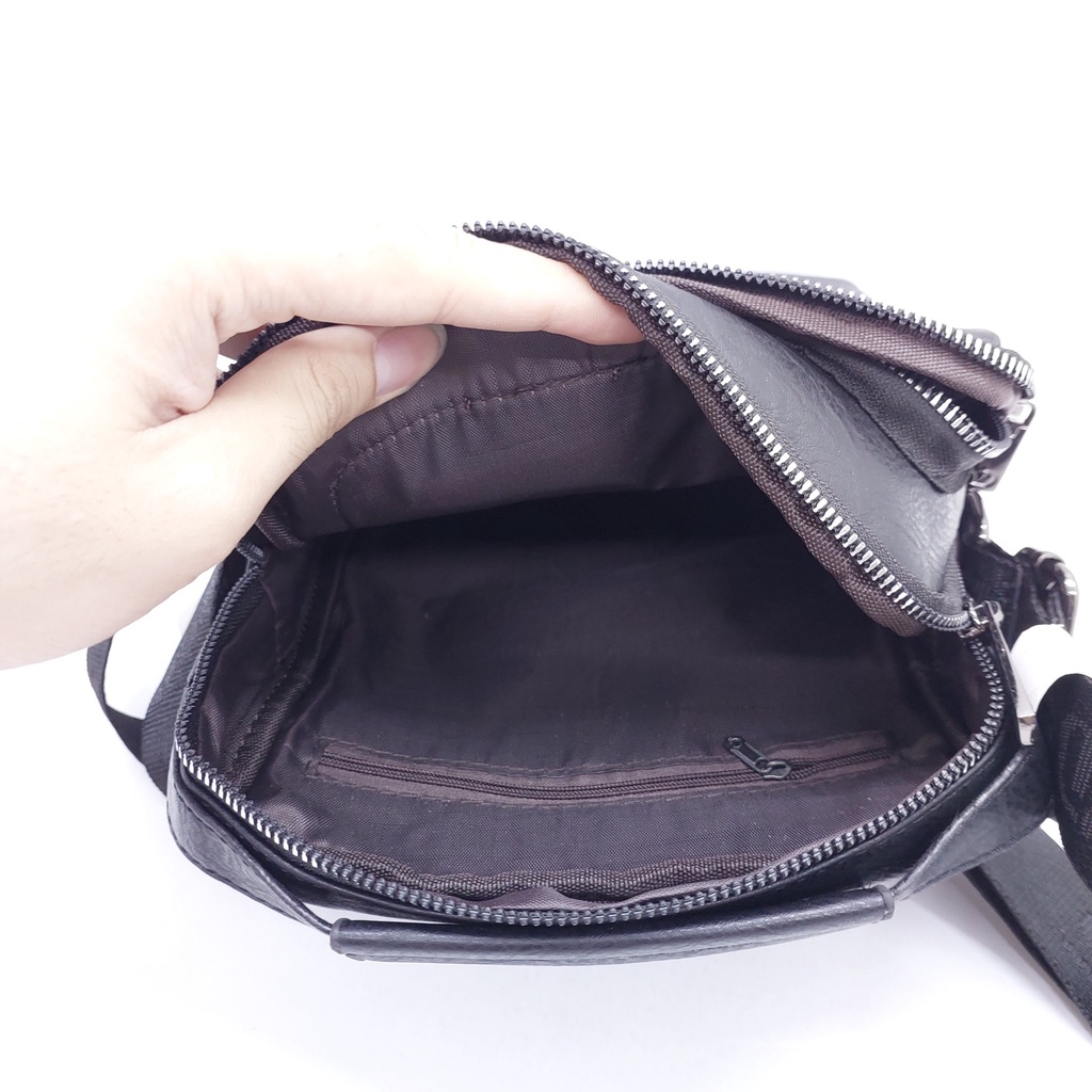 TAS SELEMPANG KULIT POLO VIDENG KING KOTAK BESAR MURAH / TAS TALI SATU POLO KOTAK KULIT BESAR MAGNET LOCK MURAH/ SLING BAG LEATHER POLO ORIGINAL MURAH / TAS SELEMPANG KULIT VIDENG KING ORI PREMIUM MURAH / TAS SELEMPANG POLO COWOK KULIT ANTI AIR BESAR KUAT