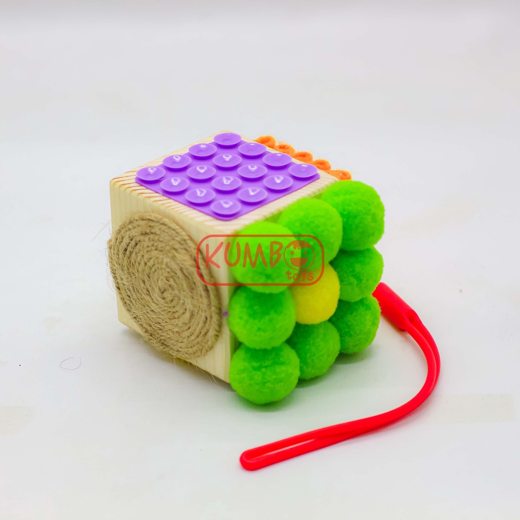 Mainan Montessori Sensory Cube Sensory Play Mengenal Tekstur