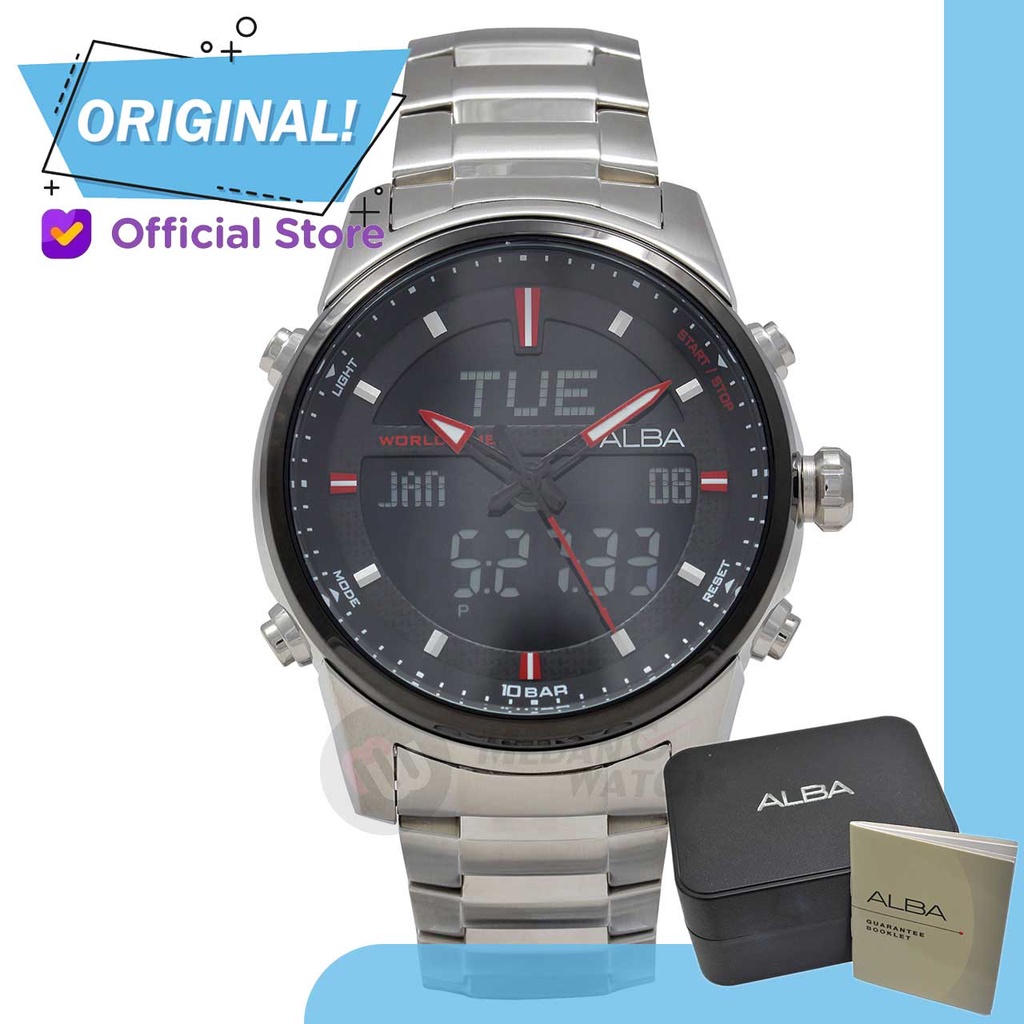 Jam Tangan Pria Analog-Digital Alba AZ4045 Original Garansi Resmi